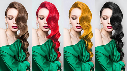 Đổi bốn màu tóc cho quý cô Photoshop giá rẻ tại Hải Phòng