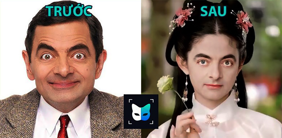 Ghép mặt Mr Bean vào thân hình cô gái xinh tươi Gia sư tiếng Anh trực tuyến Hải Phòng